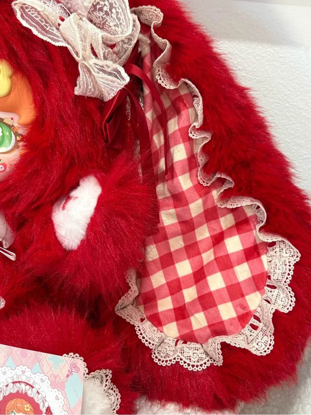 LUXI-Angel I Bunny 800% Series 3 Sweetheart Plush Red velvet Apple bunny
